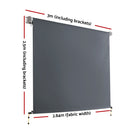 Instahut 3X2.5M Outdoor Blinds Awning Roll Down Canopy Retractable Outdoor Blinds Window Shade Grey