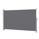 Instahut 1.8X4M Side Awning Retractable Privacy Screen Outdoor Sun Shade Grey