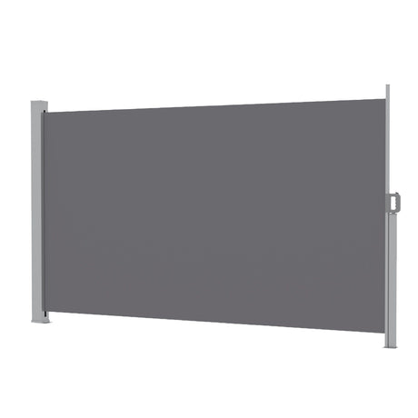 Instahut 1.8X4M Side Awning Retractable Privacy Screen Outdoor Sun Shade Grey