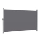 Instahut 1.8X4M Side Awning Retractable Privacy Screen Outdoor Sun Shade Grey
