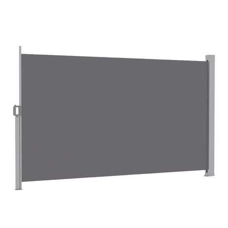 Instahut 1.8X4M Side Awning Retractable Privacy Screen Outdoor Sun Shade Grey