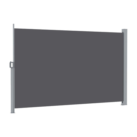 Instahut 2X3.5M Side Awning Retractable Privacy Screen Outdoor Sun Shade Grey