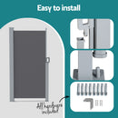 Instahut 2X3.5M Side Awning Retractable Privacy Screen Outdoor Sun Shade Grey