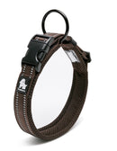 True Love Heavy Duty Reflective Dog Collar - Brown, L-1962324887427223552