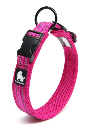 True Love Heavy Duty Reflective Dog Collar - Pink, 2XL-1962324881811050496