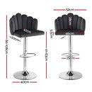 Artiss Bar Stool X2 Kitchen Dining Counter Gaslift Chair Adjustable Velvet Grey