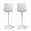 Artiss 2x Bar Stools Kitchen Swivel Gas Lift Counter Dining Chair Curved White