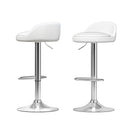 Artiss 2x Bar Stools PU Leather Gas Lift White