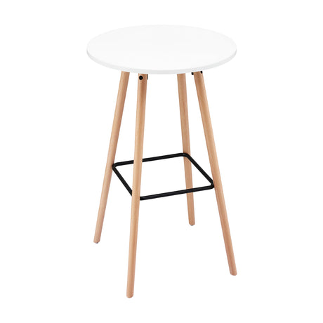 Artiss Bar Table Round Counter Kitchen Dining Desk Pub 98cm Height Wood White