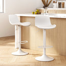 Artiss Bar Stools Kitchen Swivel Gas Lift Stool Leather Dining Chairs White x2