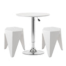 Artiss Bar Stools and Table Set 3PCS Dining Desk Kitchen Chairs Cafe Pub White
