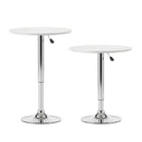 Artiss Bar Stools and Table Set 3PCS Dining Desk Kitchen Chairs Cafe Pub White