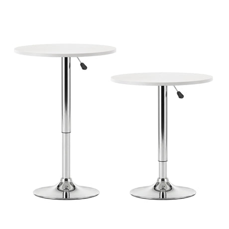 Artiss Bar Stools and Table Set 3PCS Dining Desk Kitchen Chairs Cafe Pub White
