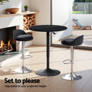 Artiss Bar Table and Stools Set Dining Desk Kitchen Chairs Cafe Pub
