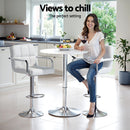 Artiss Bar Table and Stools Set Dining Desk Kitchen Chairs Cafe Pub