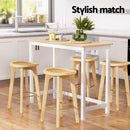 Artiss Bar Table and Stools Set Dining Desk Kitchen Chairs Cafe Pub