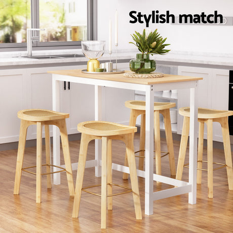 Artiss Bar Table and Stools Set Dining Desk Kitchen Chairs Cafe Pub