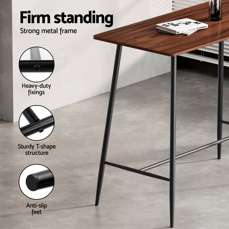 Artiss Bar Table and Stools Set Dining Desk Kitchen Chairs Cafe Pub