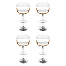 4x Artiss Bar Stools Gas Lift Leather with Armrest White