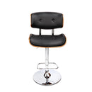 Artiss Bar Stools Gas Lift Leather Black