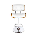 Artiss Bar Stools Gas Lift Leather White