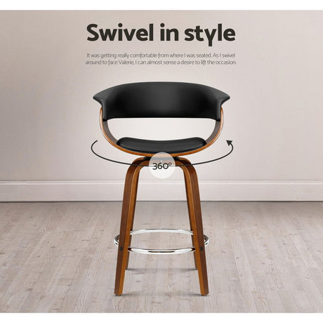 Artiss Bar Stools Set of 3 Kitchen Wooden Bar Stool Dining Chair 65cm