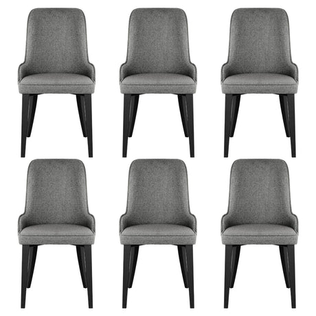 Artiss Dining Chairs Set of 6 Linen Fabric Grey