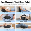 Livemor Back Massager with Heat, Cordless Electric Neck & Shoulder Massager Pillow, 3-Speed Deep Tissue Kneading for Lumbar, Thigh & Calf, Portable Muscle Relief for Home & Office Use