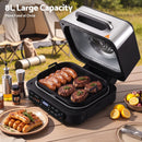 Devanti 5-in-1 Electric BBQ Grill Air Fryer, 2200W 8L Smart Thermometer