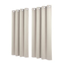 Artiss Blockout Curtains 2X 132x160cm Thermal Insulated Eyelet Drapes Beige