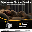 Artiss Blockout Curtains 2X 132x160cm Thermal Insulated Eyelet Drapes Beige