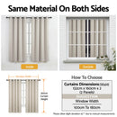 Artiss Blockout Curtains 2X 132x160cm Thermal Insulated Eyelet Drapes Beige
