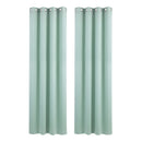 Artiss Blockout Curtains 2X 132x213cm Thermal Insulated Eyelet Drapes Green