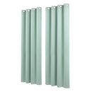 Artiss Blockout Curtains 2X 132x213cm Thermal Insulated Eyelet Drapes Green