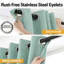 Artiss Blockout Curtains 2X 132x213cm Thermal Insulated Eyelet Drapes Green