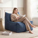 Artiss Bean Bag Chair Cover (No Filler) Soft Corduroy Stuffed Animal Storage Bean Bag Cover for Adults, Washable Lazy Sofa Cover for Living Room Bedroom, Blue