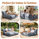 Artiss Outdoor Bean Bag Chair with Filler 2 Seater Beanbag Lounge Adults Splash-Proof Large Bean Bag Cover with Filling for Patio Poolside Relaxing Indoor, Grey