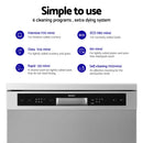 Devanti 60cm 14 Place Settings Freestanding Dishwasher Sliver