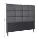 Artiss Bed Headboard Double Bedhead Linen Fabric Charcoal