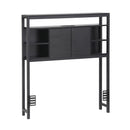 Artiss Bed Headboard King Single Storage Bedhead Charging Station Black