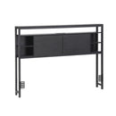 Artiss Bed Headboard Queen Storage Bedhead Charging Station Black