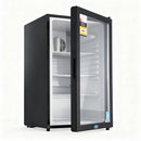 Devanti 105L Bar Fridge Glass Door Mini Fridge Countertop Cooler Black
