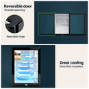 Devanti 56L Bar Fridge Glass Door Mini Fridge Countertop Cooler Black