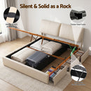 Artiss King Bed Frame Gas Lift Storage 3 Drawers Adjustable Headboard Platform Base