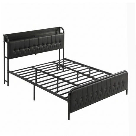 Artiss King Bed Frame with Storage Headboard SAA Certified Charging Station