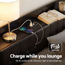 Artiss Queen Bed Frame with Storage Headboard SAA Certified Charging Station