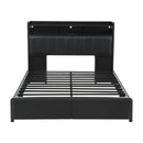 Artiss Double Bed Frame with Storage Headboard, 2 Drawers, Charging Station LED Light