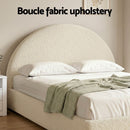 Artiss Queen Bed Frame with Storage and Bedside Table Set Boucle Fabric Gas Lift Bed Base 2-Drawer Nightstand