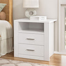 Artiss Queen Bed Frame with Storage and Bedside Table Set Boucle Fabric Gas Lift Bed Base 2-Drawer Nightstand