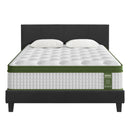 Artiss BedStory Double Bed Frame Mattress Set Platform Upholstered Hybrid Pocket Coil